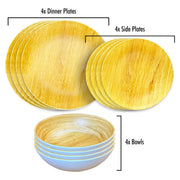MDS1203 Liberty Sardinia 12 Piece Melamine Dinner Set LL1384 Liberty Leisure UK - UK Camping And Leisure