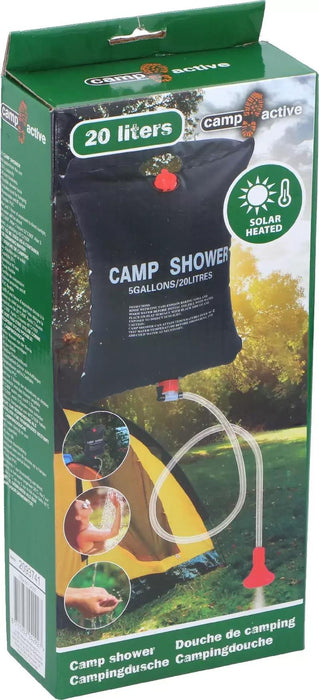 20L Solar Power Shower Bag Outdoor Solar Heating Camping Hiking Shower Water Bag Camp Active - UK Camping And Leisure