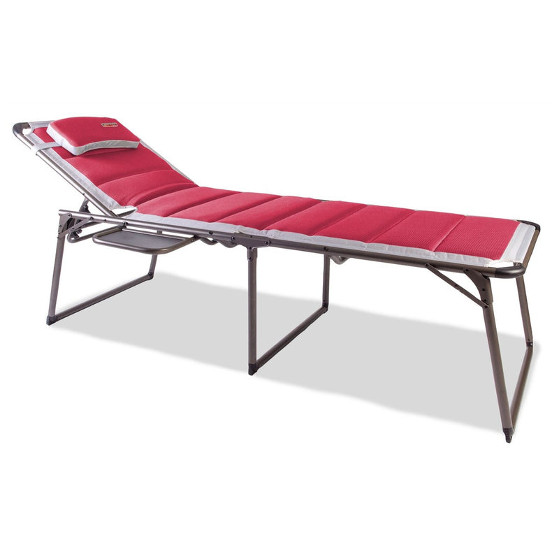 Quest Bordeaux Pro Lounge Sun Bed with side table Quest - UK Camping And Leisure