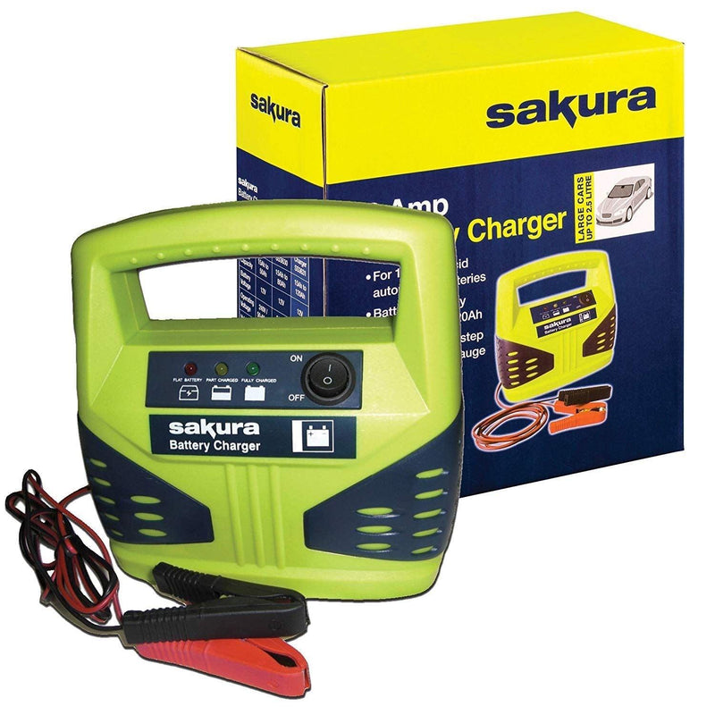 12 Volt 4 Amp Car Battery Charger up to 1.2L Sakura - UK Camping And Leisure