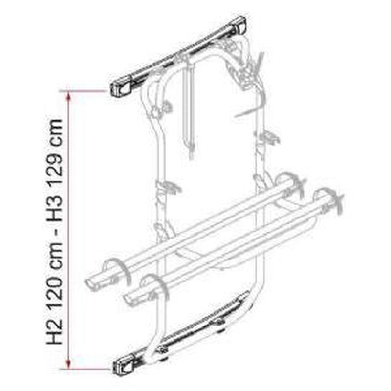 Fiamma Kit Bars Dj Transit >14  For Cb Dj Deep Black 08754-04A Fiamma - UK Camping And Leisure