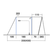 Outwell Talladega Driveaway Air Awning Grey Outwell - UK Camping And Leisure