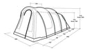 Outwell Rockwell 4 Pole Tent Blue 4 Person Outwell - UK Camping And Leisure
