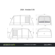 Outdoor Revolution Airedale 5.0S Air Tent 5 Berth Family Tent Inc Footprint - View 13