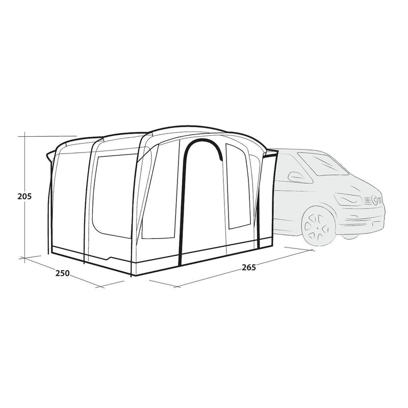 Outwell Armona Driveaway Awning Campervan 175-200cm Low - View 12