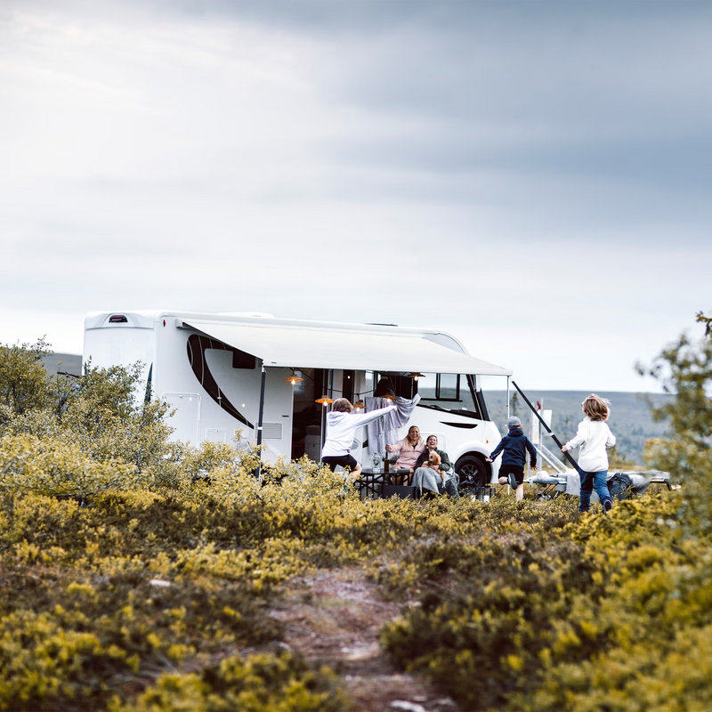 Thule 4200 4.50x2.00m Wall Awning White with Fabric Finish Mystic Grey - Image 8 of 8 | Awning & Accessories > Awnings | UK Camping and Leisure