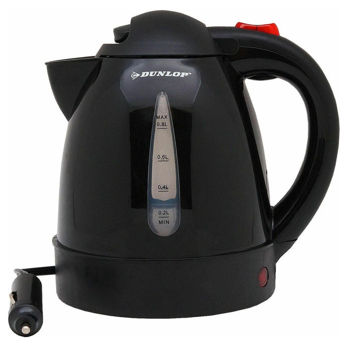 12V In Car Dunlop Kettle 0.8 Litre 150W 12 Volt Caravan Van 4X4 Boat Travel