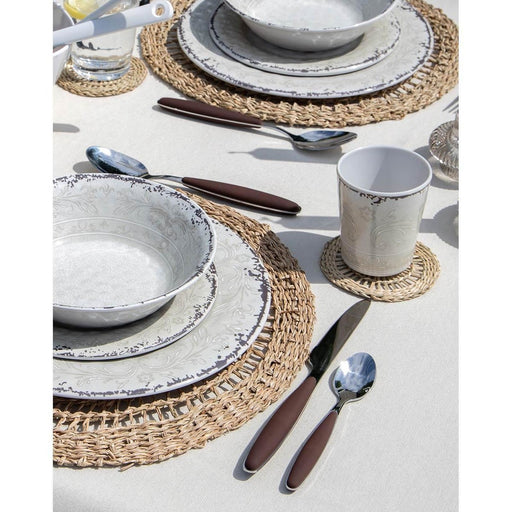 Gimex Cutlery Brown Soft Touch Handle 16 Pieces Gimex - UK Camping And Leisure