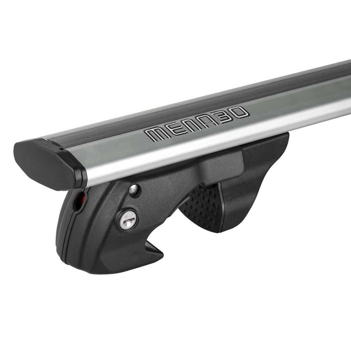 Menabo Jackson Silver Raised Rail Roof Bars (90kg Max.) Menabo - UK Camping And Leisure