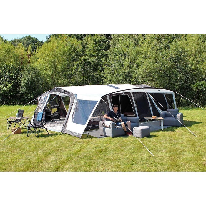 Outdoor Revolution Ozone 8.0 Safari Lodge Six (+6) Berth Family Air Tent with Two Side Annexes Outdoor Revolution - UK Camping And Leisure