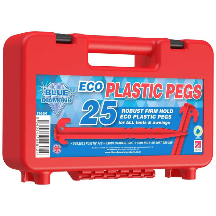 Blue Diamond Eco Plastic Pegs (Case Of 20) Blue Diamond - UK Camping And Leisure