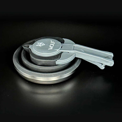 Wolf Outdoors Stainless Steel Base Silicone Collapsible Kettle 1.5L Wolf Outdoors - UK Camping And Leisure