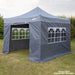 Dellonda Side Walls/Doors/Windows for Gazebo/Marquee Fits 2 x 2m Models - Grey Dellonda - UK Camping And Leisure