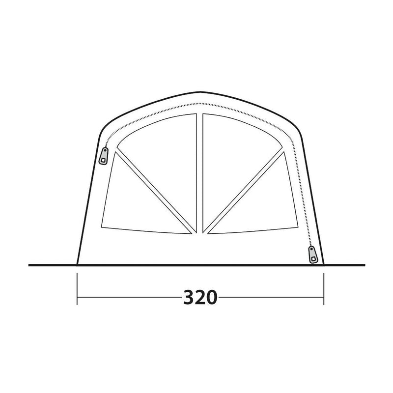 Outwell Lowa 5 Air 5 Berth Three Room Tunnel Tent - View 18