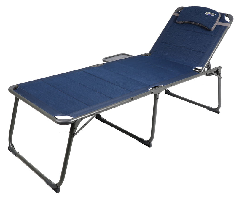 Quest Ragley Pro Lounge bed with side table Quest - UK Camping And Leisure
