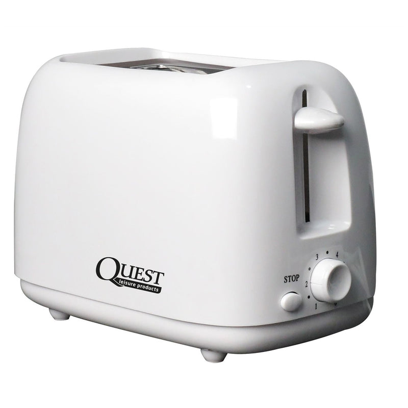 Quest Scotsman 2 Slice Caravan Motorhome Low Wattage Toaster - White Quest - UK Camping And Leisure