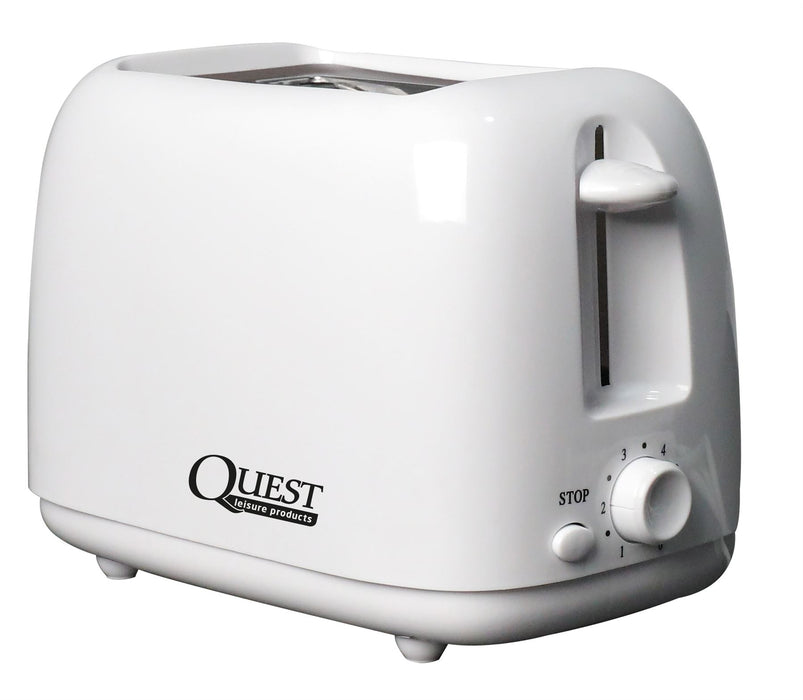 Quest Scotsman 2 Slice Caravan Motorhome Low Wattage Toaster - White Quest - UK Camping And Leisure
