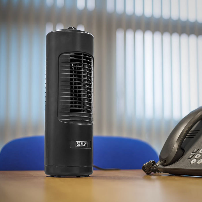 Sealey Oscillating Desk Tower Fan 2-Speed 12" 230V STF12C Sealey - UK Camping And Leisure