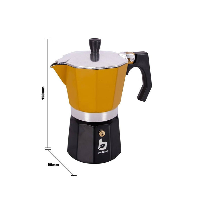 Bo-Camp Industrial Collection Percolator Hudson Yellow 3 Cups Bo-Camp - UK Camping And Leisure