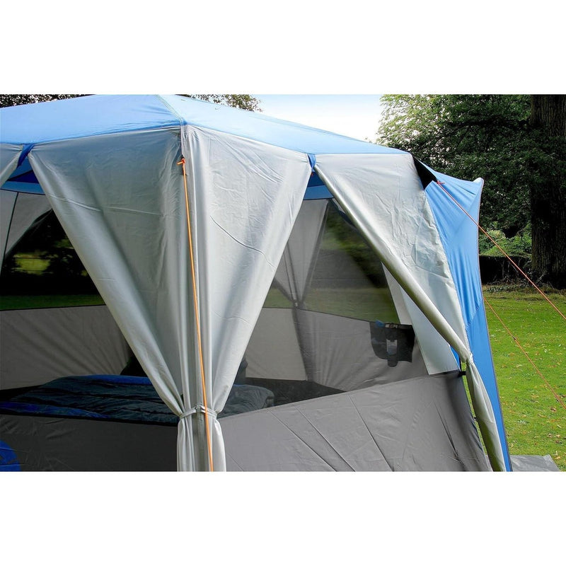 Coleman Cortes Octagon 8 Person Dome Glamping Yurt Camping Family Tent Blue Coleman - UK Camping And Leisure