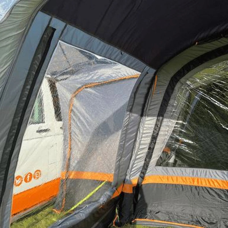 Olpro Cocoon Breeze Awning Extension Charcoal & Orange