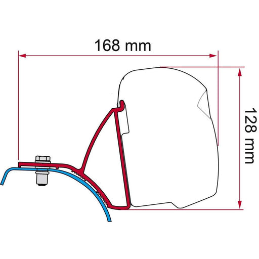 Fiamma F43 Bracket Kit for Trafic, Vivaro & Primastar - Deep Black Fiamma - UK Camping And Leisure