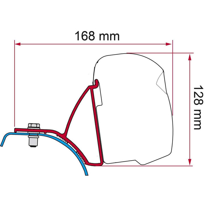 Fiamma F43 Bracket Kit for Trafic, Vivaro & Primastar - Deep Black Fiamma - UK Camping And Leisure