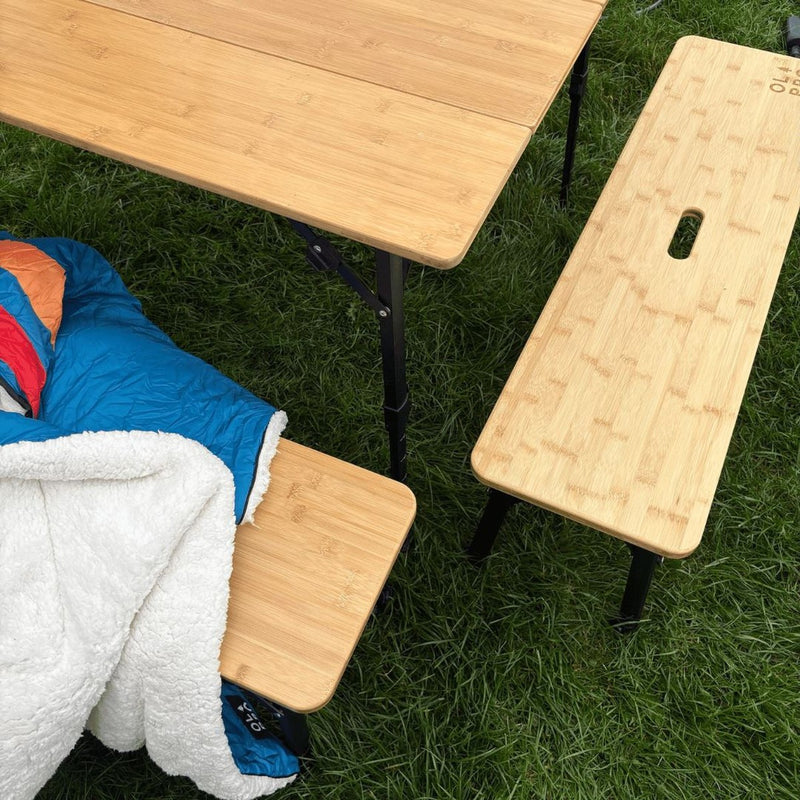 Olpro Folding Bamboo Bench Set - View 3