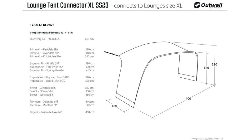 Outwell Lounge Tent Lounge Connector XL