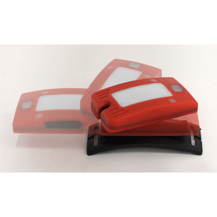 2W COB LED Rechargeable Head Torch Auto Sensor Cycling Front Rear Light Red Sealey - UK Camping And Leisure