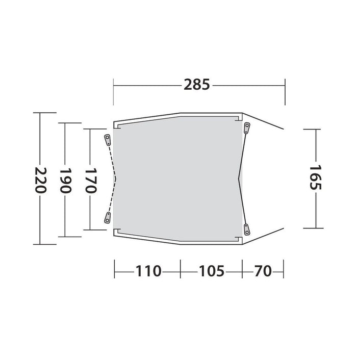 Outwell Dunecrest S  Poled Tailgate Awning