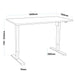 Dellonda Black Electric Height Adjustable Standing Desk Memory Quiet 1400x700mm Dellonda - UK Camping And Leisure