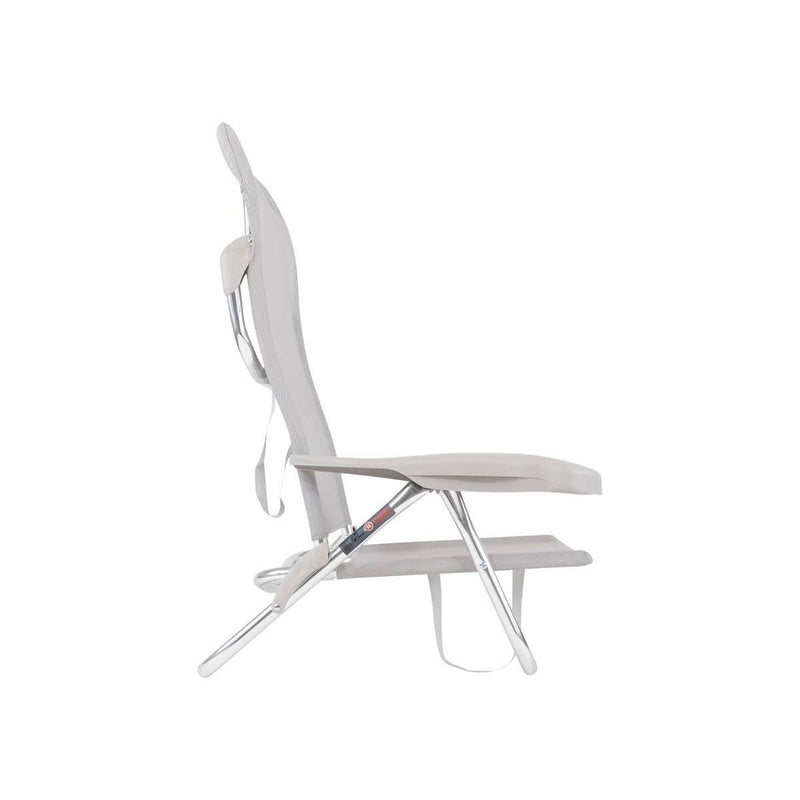 Crespo Beach Chair AL/221 Light Grey Crespo - UK Camping And Leisure