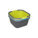 Bo-Camp Washing Bowl Square Polyethylene 13L Grey Bo-Camp - UK Camping And Leisure