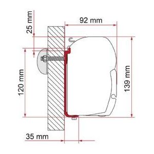 Fiamma F45/F70 Adapter Kit As 400 3 Pieces 45M-5M Awnings 98655-390 Fiamma - UK Camping And Leisure