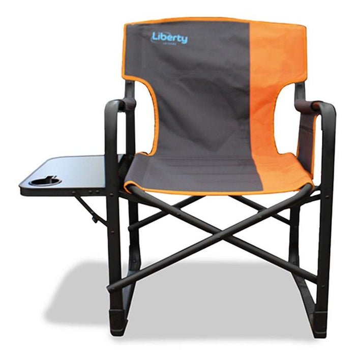 Liberty Director Chair Outdoor Camping Folding Side Table Orange Liberty - UK Camping And Leisure