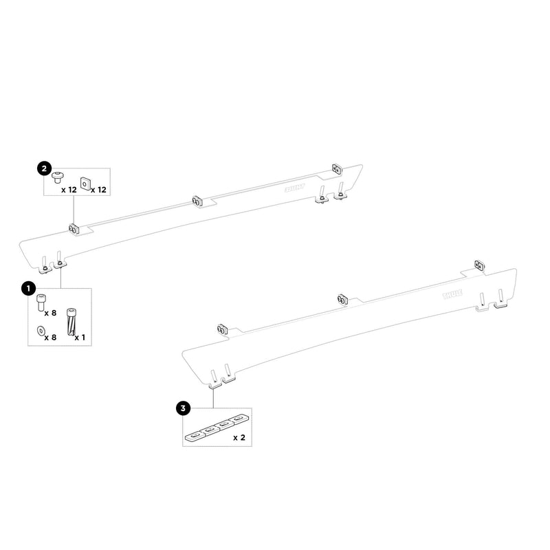 Thule Mounting Bag Rail Mount 4