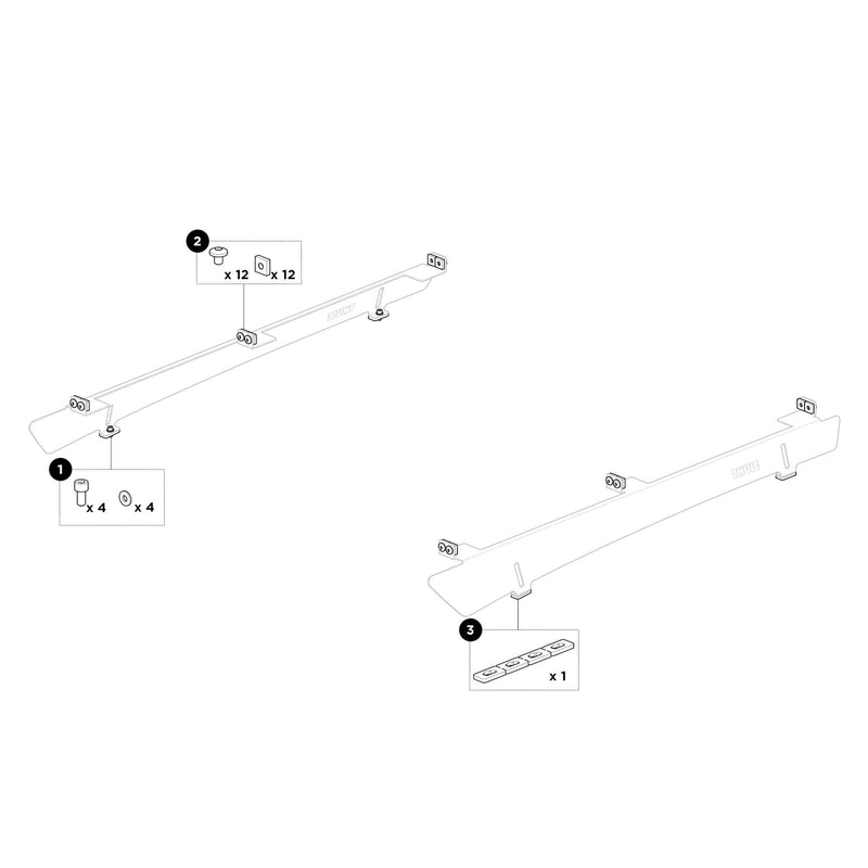 Thule Mounting Bag Rail Mount 5 for Cargo Solutions