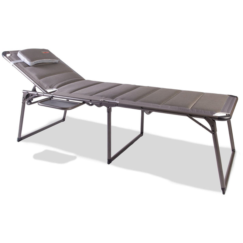 Quest Naples Pro Lounge bed with side table Quest - UK Camping And Leisure