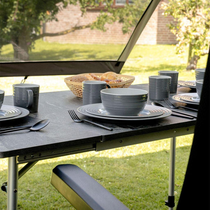 Travellife Sorrento Table Extendable Honeycomb Dark Grey 80/110/140Cm 2129380