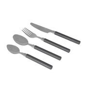 Bo-Camp Cutlery Set with Basket 24 Pieces 6 Persons Grey Bo-Camp - UK Camping And Leisure