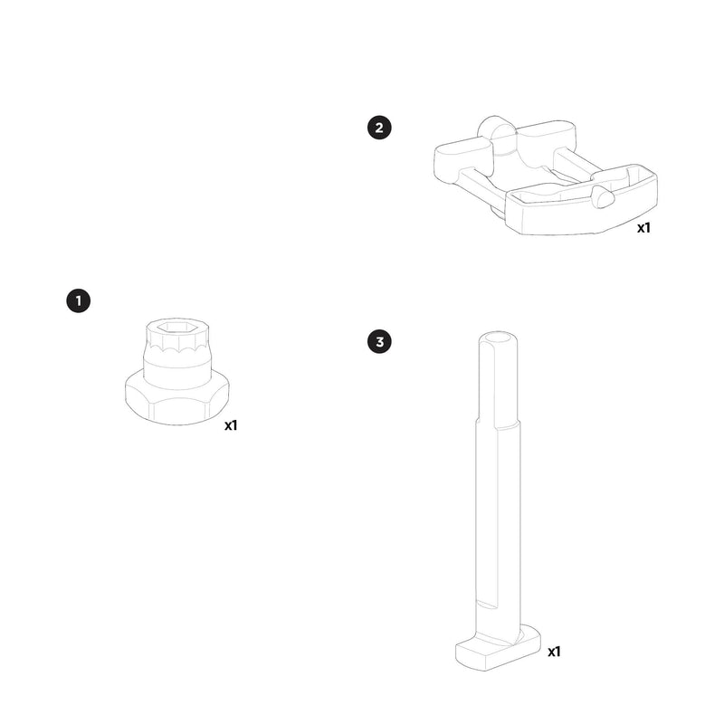 Thule T-Track Screw Bayonet Connector 62cm