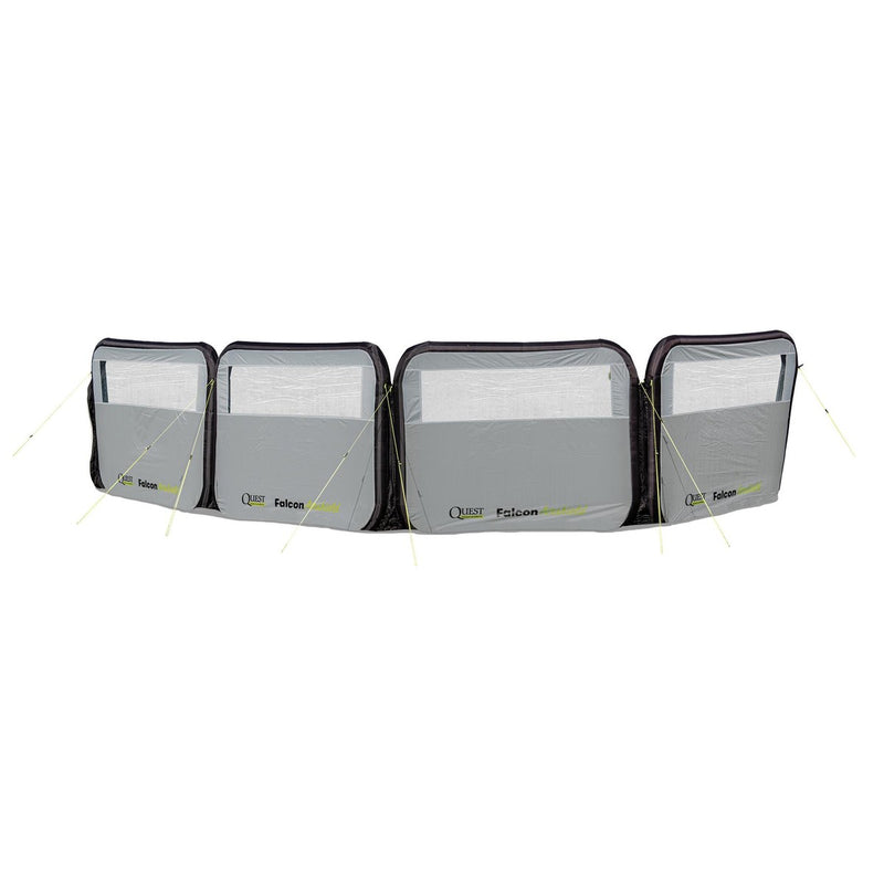 Quest Falcon Pro AirShield 500 Windbreak (3 panels - mid grey) Quest Leisure - UK Camping And Leisure
