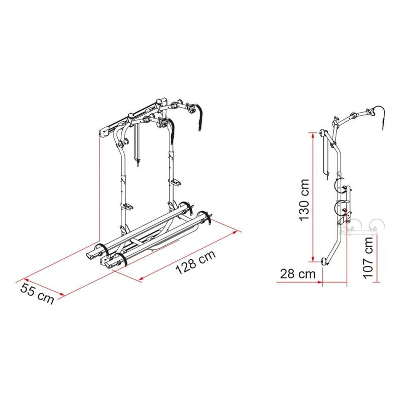 Fiamma F80S Awning, Fixing Bracket, Bike Carrier Bundle for Fiat Ducato L3 H2 Vans Fiamma - UK Camping And Leisure