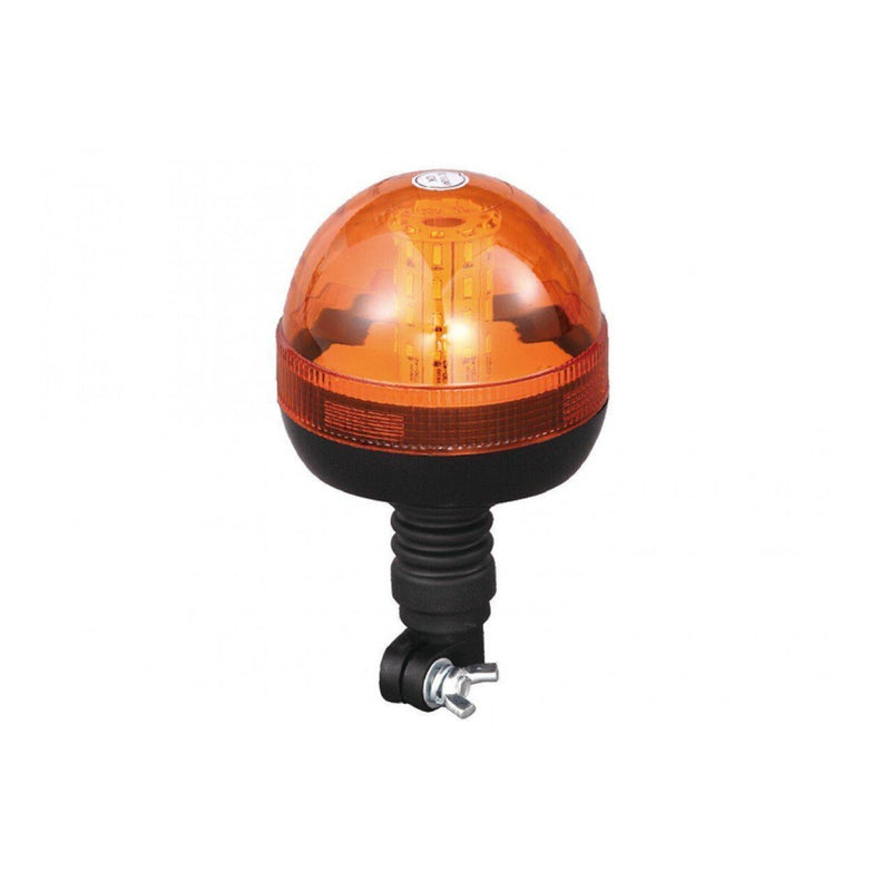 12V/24V Flexi DIN Spigot Pole Mount LED Amber/Orange Flashing Warning Beacon - IP66 Rated - View 3