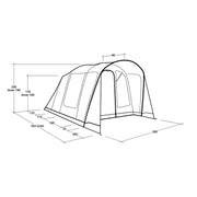 Outwell Monterey 4 Air 4 Berth Three Room Tunnel Tent - View 12