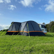 Olpro Cocoon Breeze v2 Driveway Campervan Awning Orange / Grey Low | sewn-in groundsheet, 5000mm, tailgate, motorhome