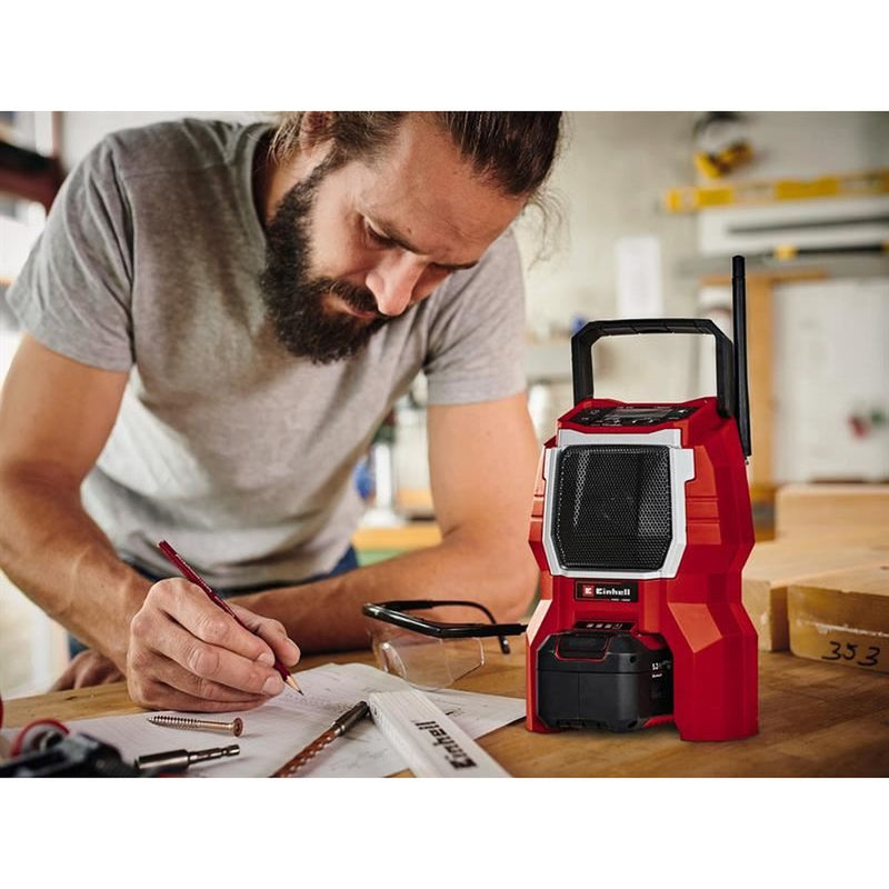 Einhell TC-RA 18 Li BT - Solo Cordless Radio 18V Bare Unit Einhell - UK Camping And Leisure