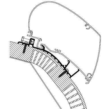 Thule Omnistor Carthago Awning Adapter – Series 6 (From 2014) C-Line Thule - UK Camping And Leisure