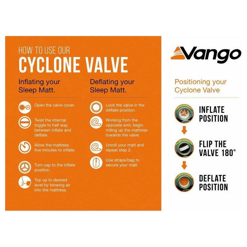 Vango Arcadia 7.5 Double Self inflating Sleep Mat Double Deep Blue Vango - UK Camping And Leisure